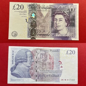 🇬🇧£20 Pounds Paper F+ GBP P-392b Prefix JK Bank of England 2006 - 2012 QEII - Picture 1 of 7