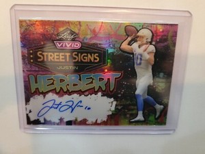 Justin Herbert Street Signs 10/10 Leaf Vivid 2023