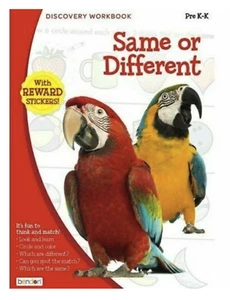 Discovery Workbook Same or Different with Reward Stickers Pre K-K NEW - Imagen 1 de 1