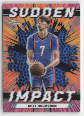 Chet Holmgren 2023-24 Topps Chrome #SI-23 Sudden Impact Blue Basketball - Image 1 of 2