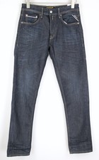 REPLAY Grover Sized W30/L32 Men Jeans Selvedge Straight Fit Cotton Stretch Denim