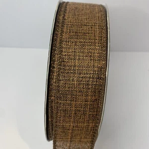 Member's Mark Christmas Bronze Brown Gold Mix 50 Yards Wired Edge Ribbons 1.5”W - Picture 1 of 5