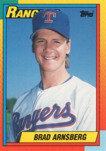 Brad Arnsberg 1990 Topps Traded Baseball card #2T Texas Rangers