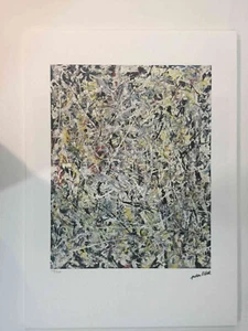 Jackson Pollock Litografia off set cm 50x70 firma su lastra con certificato - Imagen 1 de 8