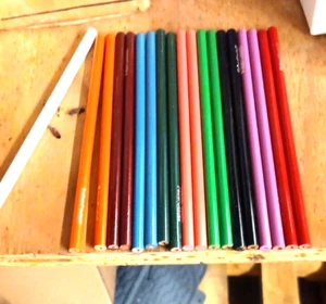 NEW ! 18pc Vintage Colored Pencils Faber Castell Art Pencil thin lead +ERASER - Photo 1/3