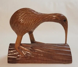 Kiwi Pájaro Tallada a Mano Madera Kauri Nueva Zelanda R C MACKAY 3"" Acabado de Brillo Alto - Imagen 1 de 8