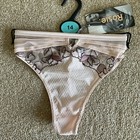 RRP £14 M&S Size 14 Rosie Iris Swiss Floral Embroidery Thong Knickers Pink