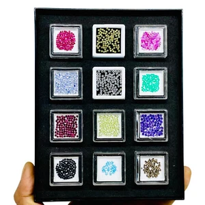 1200 Pcs Natural Multi Gemstones 1-2mm Round Cut Diamond Cut Loose Gemstones Box - Picture 1 of 17