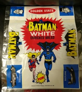 ¡Envoltura de pan enriquecido blanco vintage de Batman and and Robin Golden State, 1966! - Imagen 1 de 12