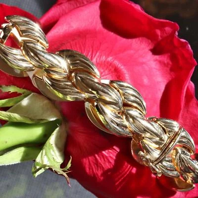 Pulsera Oro Amarillo 14k Italiana 7.0" Elegante Eslabón Hecho a Mano 22.1gr Aurafin N2864 Foto 1 de 4