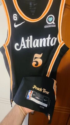 Camiseta autêntica DeJounte Murray 2022-23 Atlanta Hawks City Edition tamanho 48+2 - Imagem 1 de 4