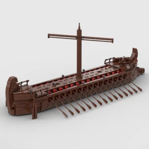 ZITIANYOUBUILD Ancient Ship Trireme Minifig Scale with 40 Seats 1455 Bricks - Picture 1 of 4