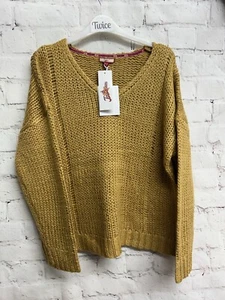 JOE BROWNS BNWT Mustard Knit Jumper Uk 14