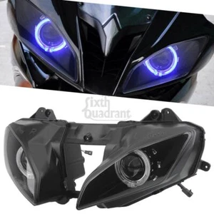 For Yamaha YZF R6 2008-2015 Angel Devil Eyes Fully Assembled Headlight Projector - Picture 1 of 32