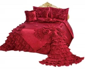 OctoRose Wedding Bedding Comforter Bedspread Set or BED SKIRT or PILLOWCASES - Picture 1 of 10