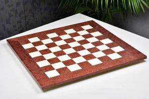 Wooden Red Ash Burl Maple Hi Gloss Finish Chess Board 22" - 55 mm - Picture 1 of 13