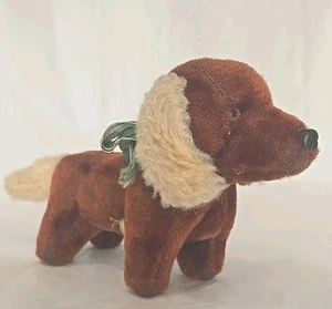 Antique/Vntg Well Made Stuffed Dog Dauchshund Toy,  Mohair, Glass Eyes - Picture 1 of 10