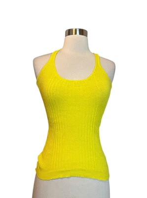 The line by k Women’s Tank Top Small Yellow Ribbed - Image 1 of 4