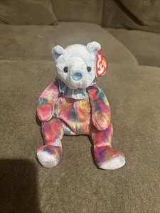 TY Beanie Baby March Teddy Birthday Bear 8" 2001 Mint Tag Stuffed Animal 240N - Picture 1 of 3