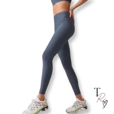 Leggings Athleta Nuevo con Etiquetas Intervalo Gris Grafito/Azul PowerMove Talla M Alto Foto 1 de 4