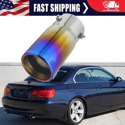Blue Stainless Steel Rear Exhaust Pipe Tail Muffler Tip For 2007 BMW 335i - Изображение 1 из 4