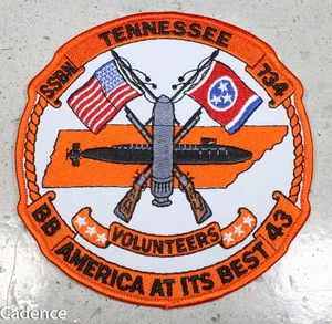 US GWOT Modern US Navy USN SSBN 734 USS Tennessee Submarine Ship Patch B950 - Bild 1 von 3