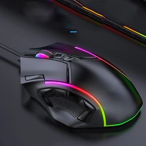 Gaming Mouse RGB Wired 12800DPI 12 Keys Macro Definition Computer Replacement FY - Afbeelding 1 van 13