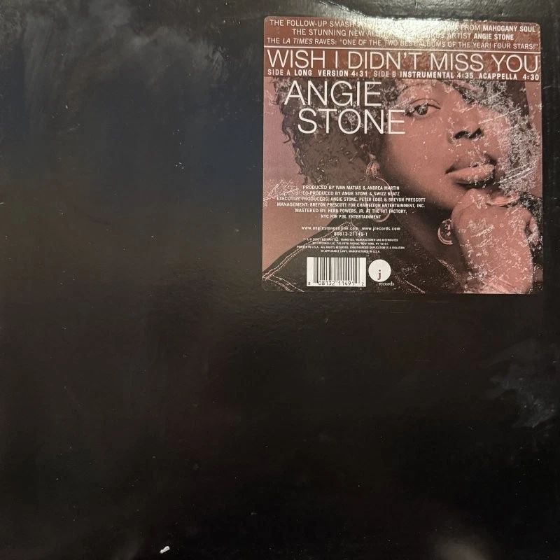 Angie Stone / Wish I Didn't Miss You 2001 US Vinyl J Records J1PV211491 - Image 1 of 1
