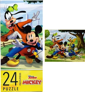 Disney Junior Mickey Mouse Goofy Donald Duck Pluto Jigsaw Puzzle Toddler 24 pc - Picture 1 of 5