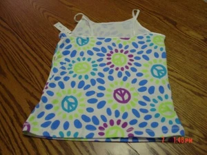 Girls Tank Top Peace Pattern by Faded Glory - Picture 1 of 2