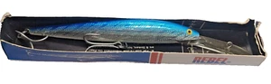 Vintage Rebel Minnow Fishing Lure Crankbait DR-2403 Blue 10" inch Deep Dive Box - Picture 1 of 2