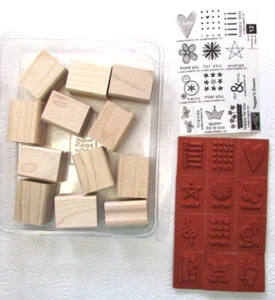 Juego de 12 sellos de goma de madera Stampin' Up Tagger's Dozen - NUEVO SIN MONTAR - Imagen 1 de 1