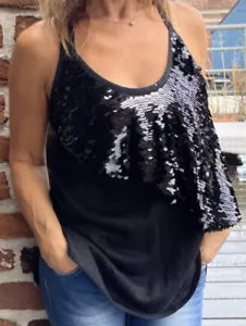 Very nice Louis Vuitton top size L glitter new - Picture 1 of 6