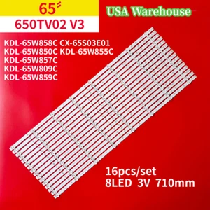 KDL-65W850C LED Backlight Strips(16) for Sony T650HVF05 650TV02 KDL-65W859C - Picture 1 of 6