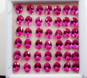 AAA 7x5 mm zaffiro rosa ceylon naturale taglio pietra preziosa ovale sfusa lotto 15 pezzi - Foto 1 di 7