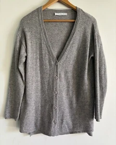 Skin & Threads Ladies Knit 8 100% Cashmere Oversized Grandpa Button Up Cardigan - Picture 1 of 16