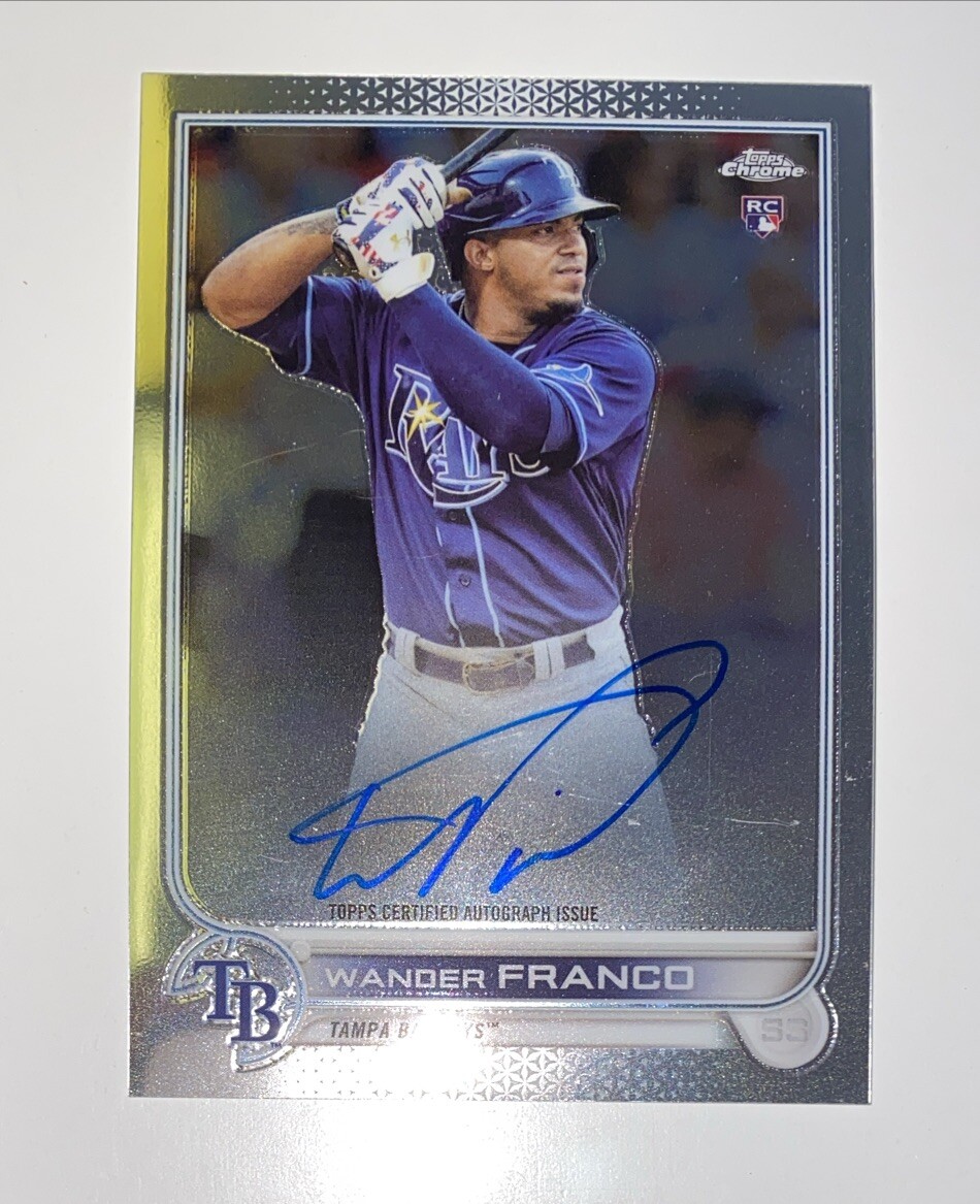 2022 TOPPS CHROME WANDER FRANCO ROOKIE AUTOGRAPH ON CARD AUTO RA-WF SP RC