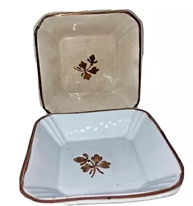 2 vintage Alfred Meakin England Royal Ironstone China tea leaf trinket dish 4.5" - Picture 1 of 8