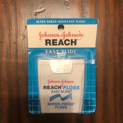 NEW Vintage Johnson & Johnson Reach Floss 40 yard Easy Slide Shred Proof 1997  - Image 1 of 3