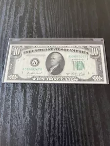 $10 1950A Boston A B Block Federal Reserve Note Ten Dollar Crisp Choice Bill - Picture 1 of 2