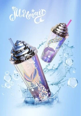 Vaso aislante Mermaid 16 oz con tapa y pajita - Taza reutilizable a prueba de fugas Foto 1 de 4