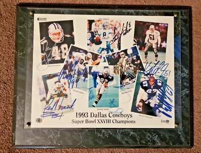 Equipo NFL Placas Deportivas 1993 Dallas Cowboys Super Bowl XXVIII Campeones 13x10.5" Foto 1 de 4