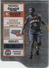 2010-11 Playoff Contenders GERALD HENDERSON diecut Charlotte Bobcats 47/49