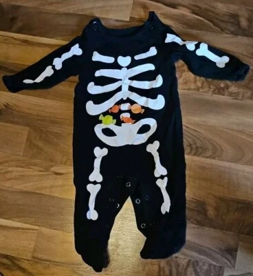 Mameluco de una pieza unisex Carters Baby 6M esqueleto para dormir patas de caramelo Halloween Foto 1 de 3