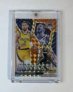 2023-24 Panini Mosaic Tyrese Haliburton Montage Orange Mosaic /49 w/ One-Touch - Picture 1 of 2