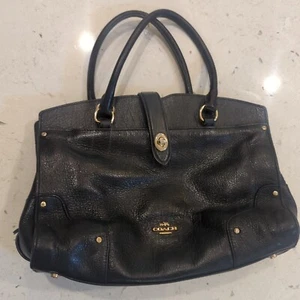 Coach Mercer Black Grain Leather Satchel 30 Style No. 37575 - Picture 1 of 17