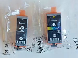 2/PK Genuine Canon PGI-35 Black & CLI-36 Color Ink PIXMA mini260 TR150 iP100 - Picture 1 of 5