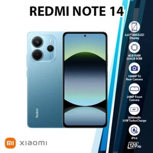 Xiaomi Redmi Note 14 4G Android Cell Phone (Blue/8GB+256GB/Dual SIM/Unlocked) - Picture 1 of 5