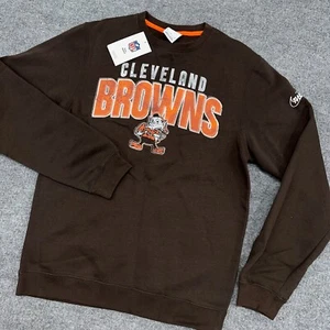 Felpa Cleveland Browns Nike piccola marrone brownie elfo logo vintage riavvolgimento NUOVA - Foto 1 di 9