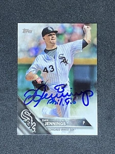 Dan Jennings Chicago White Sox signiertes Autogramm 2016 Topps Karte #US91 ~ COA - Bild 1 von 3
